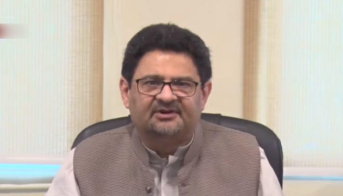 Finance Minister Miftah Ismail addressing a press conference in Islamabad, on August 16, 2022. — YouTube/PTVNewsLive
