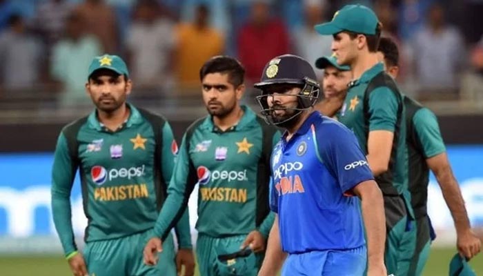 Indian cricket team captain Rohit Sharma walks out after being bowled out by team Pakistan in a match. — AFP/File