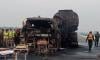 20 killed in bus-oil tanker collision on Multan-Sukkur Motorway