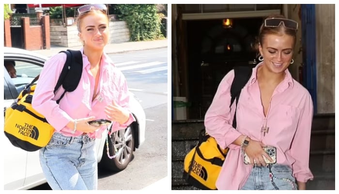 Max George’s new flame Maisie Smith cuts stylish figure in pink shirt and ripped jeans