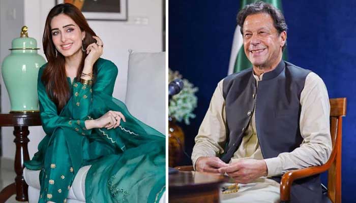 Actress Sidra Niazi (L) and PTI Chairman Imran Khan (R). Photo: file