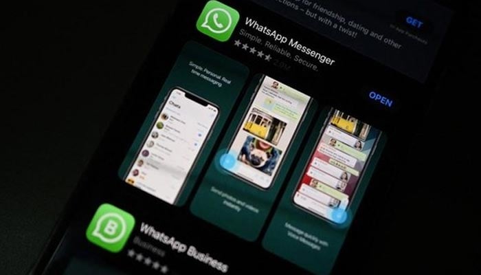 Representational image of WhatsApps application available for download on a smartphone. — AFP/File