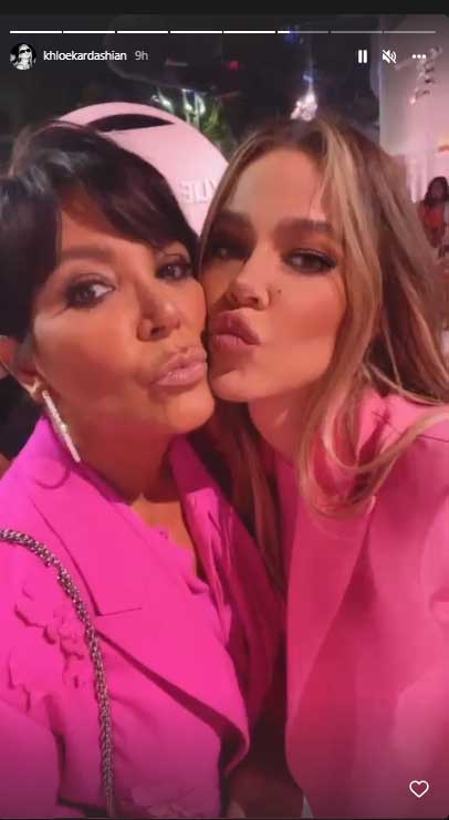 Khloe Kardashian glams up in hot pink outfit