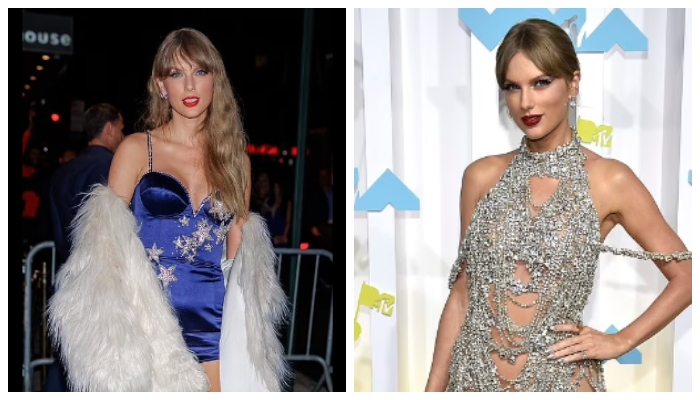 She turned heads at the 2022 MTV VMAs when she hit the red carpet in an eye-catching silver mini dress (right) And pulled off an equally stunning look later in the night for an afterparty at the Fleur Room, (right)
