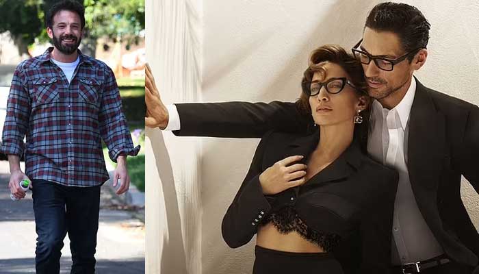 Ben Afflecks new wife Jennifer Lopez poses with her celebrity crush David Gandy