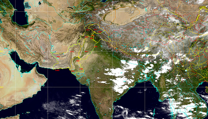 The satellite image provided by the Pakistan Meteorological Department (PMD) on September 03, 2022.