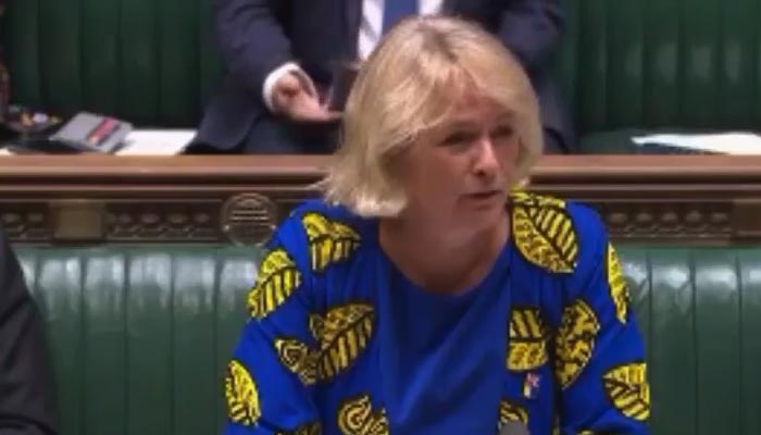 Foreign Office minister Vicky Ford speaks during a session at the House of Commons. — Screengrab/Video by author