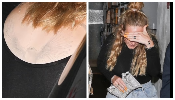 Adele unveils new back tattoo while out with boyfriend Rich Paul