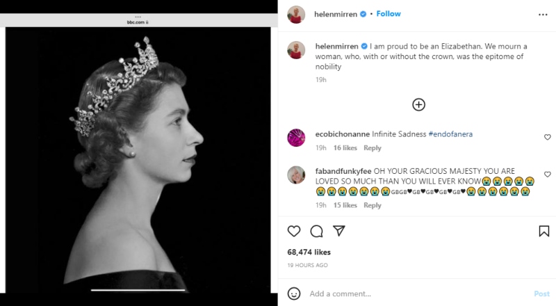 Helen Mirren shares touching tribute to Queen Elizabeth, ‘the epitome of nobility’