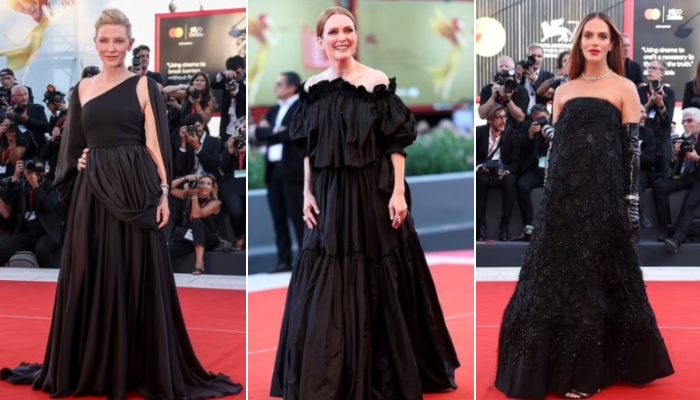 Cate Blanchett and others wear all-black to mark their respects to the Queen at Venice Film Festival