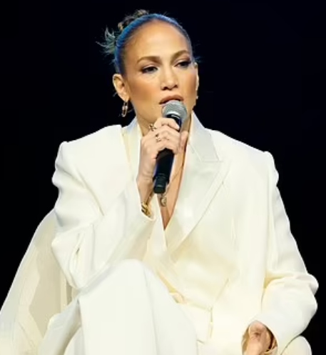 Jennifer Lopez is the epitome of chic in stylish vibrant white suit