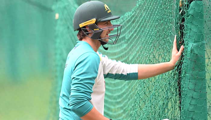 Australia’s Tim David attends a practice session at the Punjab Cricket Association Stadium in Mohali on September 19, 2022. — AFP