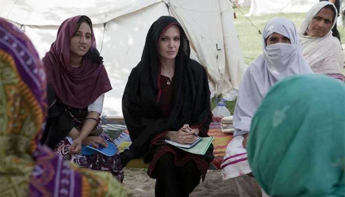 UNHCR Special Envoy and Hollywood actress Angelina Jolie visits flood-hit areas. — AFP/file