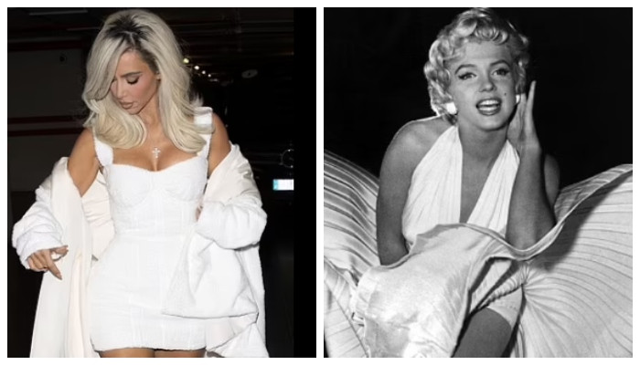Kim Kardashian makes another Marilyn Monroe moment in bold white dress
