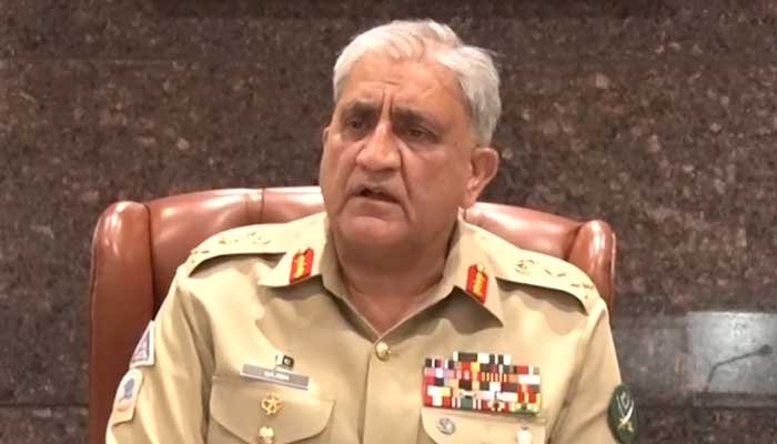Chief of the Army Staff  General Qamar Javed Bajwa addresses the 251st Corps Commanders’ Conference at GHQ. — ISPR
