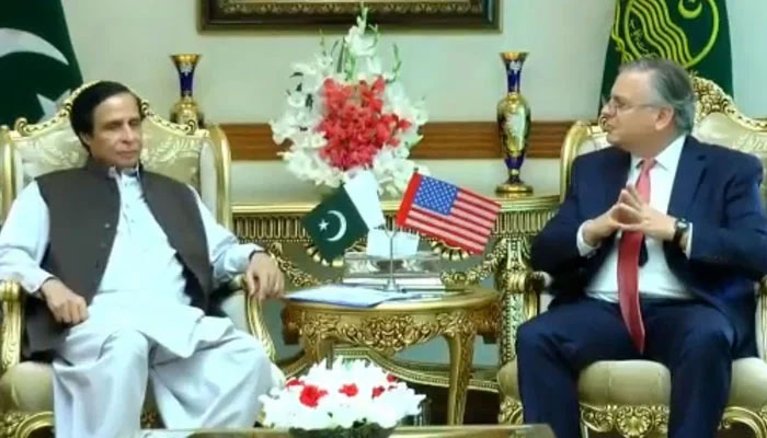 US envoy Donald Blome calls on Punjab CM in Lahore on September 28, 2022. Twitter