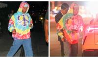 Justin Bieber cuts a vibrant figure in tie-dye hoodie while enjoying autumn dinner in LA