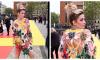 Paris Jackson is stylishly chic in a vibrant floral crochet dress