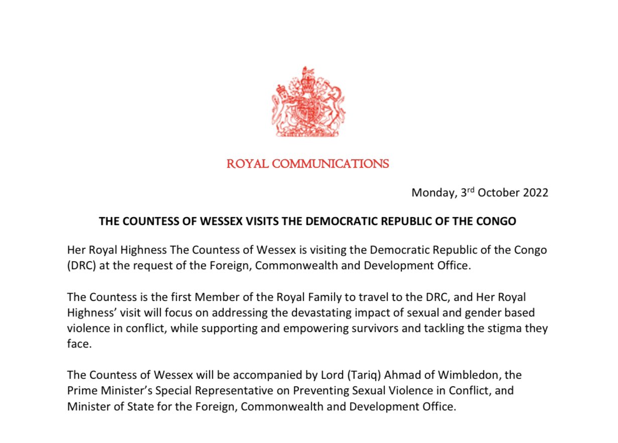 Sophie, the Countess of Wessex, undertakes foreign visit that was planned before Queens death