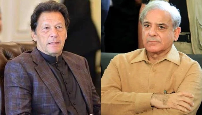 PTI Chairman Imran Khan (left) and Prime Minister Shehbaz Sharif . — The News/File