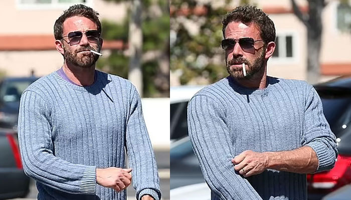 Ben Affleck looks dapper as he's spotted smoking while heading to Santa Monica office