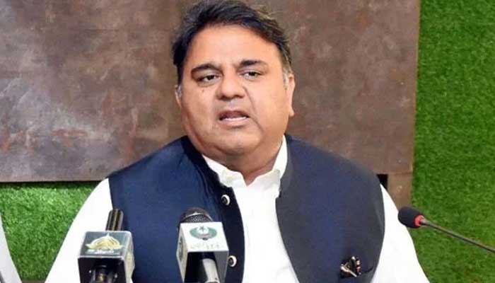 PTI leader Fawad Chaudhry speaking during a press conference. —PID/File