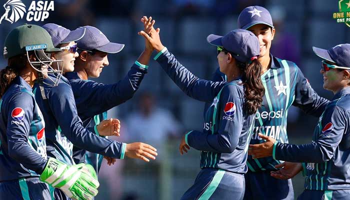Pakistan women team celebrates victory. Photo: PCB