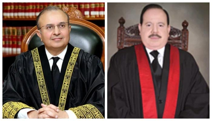 Justice Sardar Tariq Masood (left) and Justice Mansoor Ali Shah. — Supreme Courts website/File