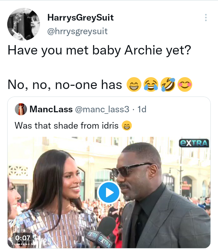 Actor Idris Elbas old clip used to mock Prince Harry and Meghan Markle