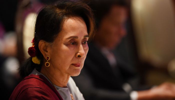 This file photo taken on November 3, 2019 shows Myanmar´s State Counsellor Aung San Suu Kyi attending the 10th ASEAN-UN Summit in Bangkok, on the sidelines of the 35th Association of Southeast Asian Nations (ASEAN) Summit.— AFP