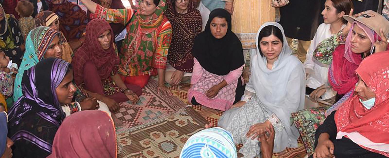 In pictures: Malala visits flood camps in Pakistan