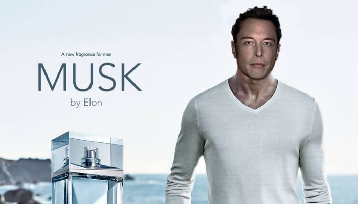 A social media users funny imagination of what a perfume ad by Elon Musk could look like.— Twitter/@jonastyle_