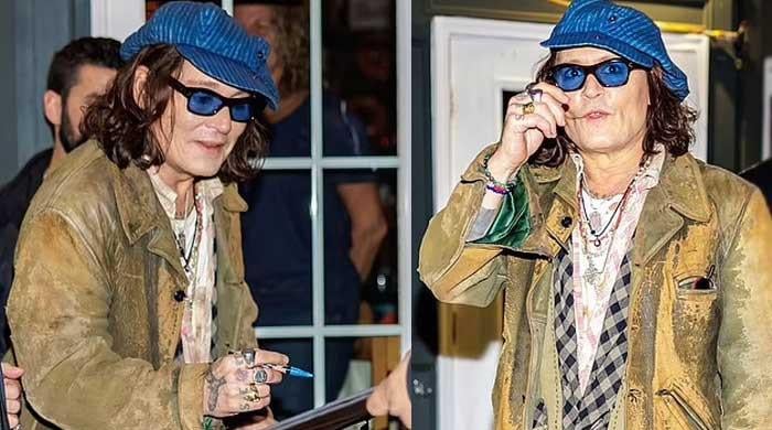 Johnny Depp shows off his chiseled jaw after shaving off his signature ...