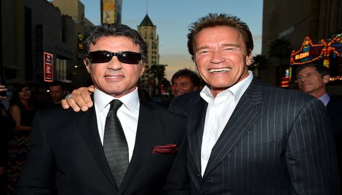 Arnold Schwarzenegger strikes a pose with Sylvester Stallone in new adorable snap