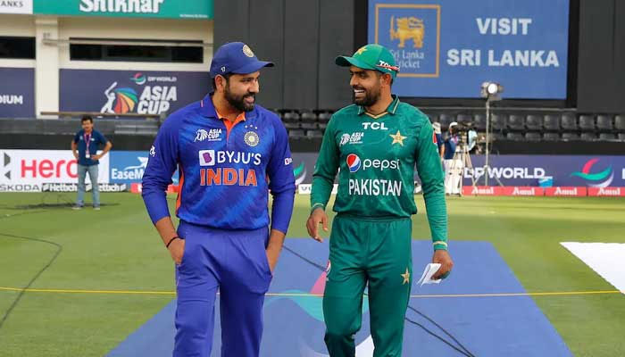 India captain Rohit Sharma (L) and Pakistan captain Babar Azam. — BCCI/File