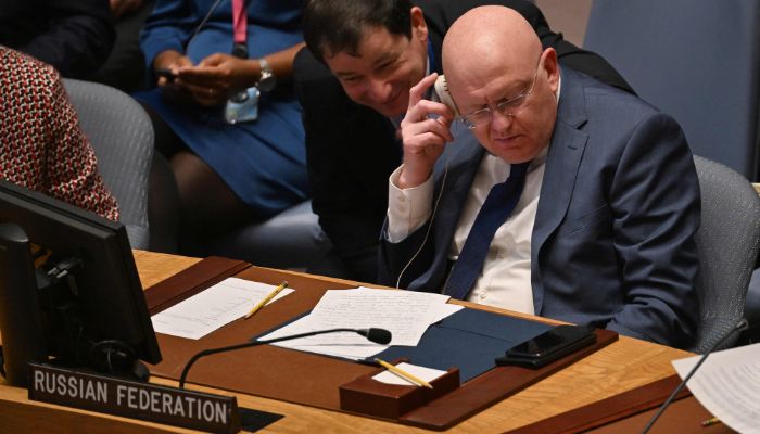 (representational) Russian Ambassador to the United Nations Vasily Nebenzya listens as he attends a Security Council meeting on maintenance of peace and security of Ukraine at UN headquarters in New York on October 21, 2022.— AFP
