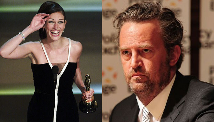 Matthew Perry recalls watching ex-girlfriend Julia Roberts accept Oscar from rehab