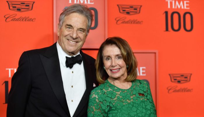 In this file photo taken on April 23, 2019, US Speaker of the House of Representatives Nancy Pelosi (R) and husband Paul Pelosi arrive for the Time 100 Gala at Lincoln Center in New York.— AFP