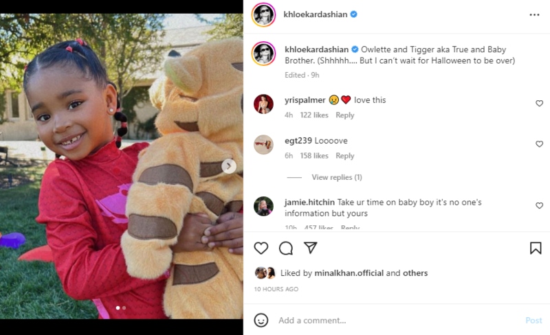 Khloe Kardashian shares rare glimpse of her baby boy in Halloween costume