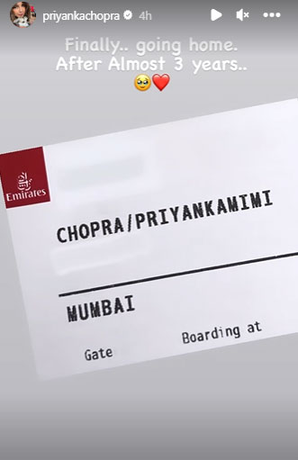 Priyanka Chopra to finally return to India after three years