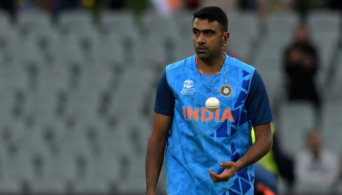 India´s Ravichandran Ashwin warms up prior to the ICC mens T20 World Cup 2022 cricket match between India and Bangladesh at Adelaide Oval on November 2, 2022 in Adelaide. — AFP