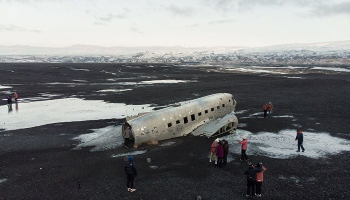 (representational) Crashed Airplane on the Black Beach Shore of Solheimasandur Scotland.— Pexels