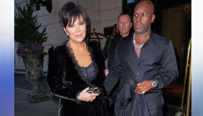 Kris Jenner dazzles in black velvet dress as she celebrates 67th birthday with Corey Gamble