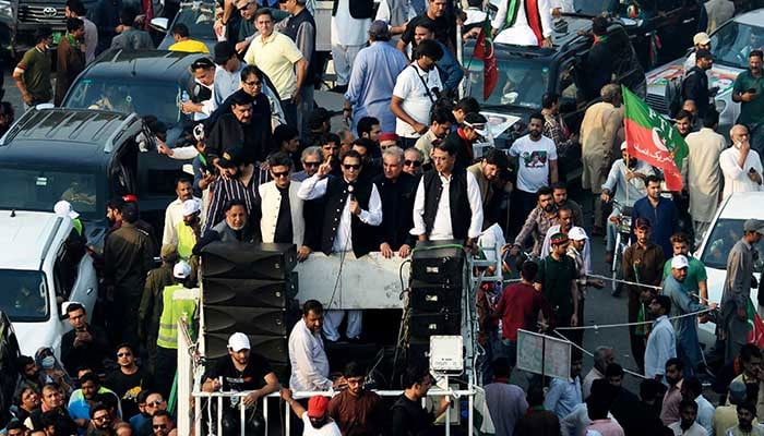 PTI changes schedule again; long march to now resume from Thursday