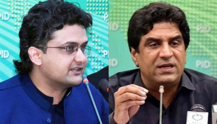 PTI leaders Faisal Javed Khan (left) and Ali Nawaz Awan (right). — PID/File