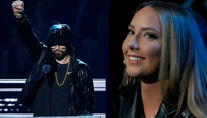 Watch Hailie Jade respond to dad Eminem during Hall of Fame speech