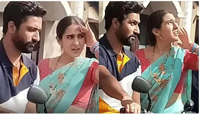Sara Ali Khan, Vicky Kaushal unseen pictures from upcoming film go viral: See photos