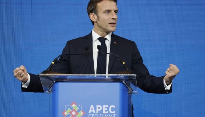 Macron, uluslararası toplumun karşı karşıya olduğu örtüşen krizlerin üstesinden gelmek için koordineli bir yanıtın gerekli olduğunu söyledi.— AFP