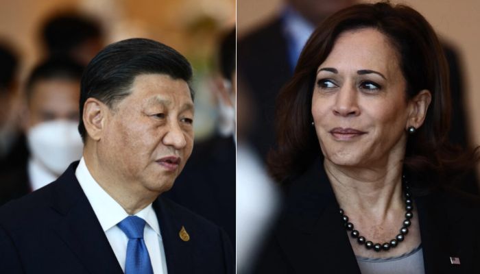 China´s President Xi Jinping (l) and US Vice President Kamala Harris (r) attends the 29th APEC Economic Leadersâ€™ Meeting (AELM) during the Asia-Pacific Economic Cooperation (APEC) summit in Bangkok on November 19, 2022.— AFP