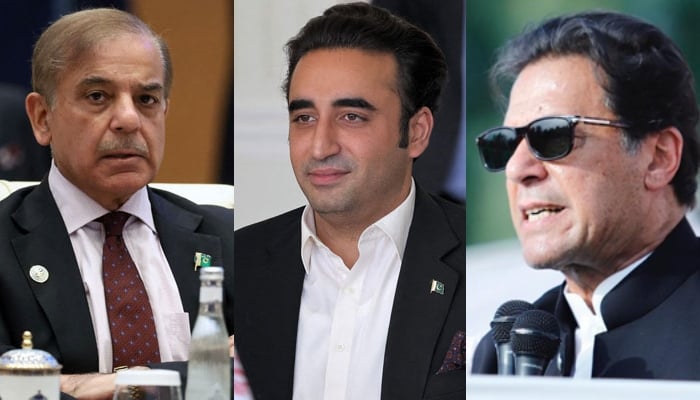 Prime Minister Shehbaz Sharif, Foreign Minister Bilawal Bhutto-Zardari and PTI Chairman Imran Khan. — AFP/Twitter/Files